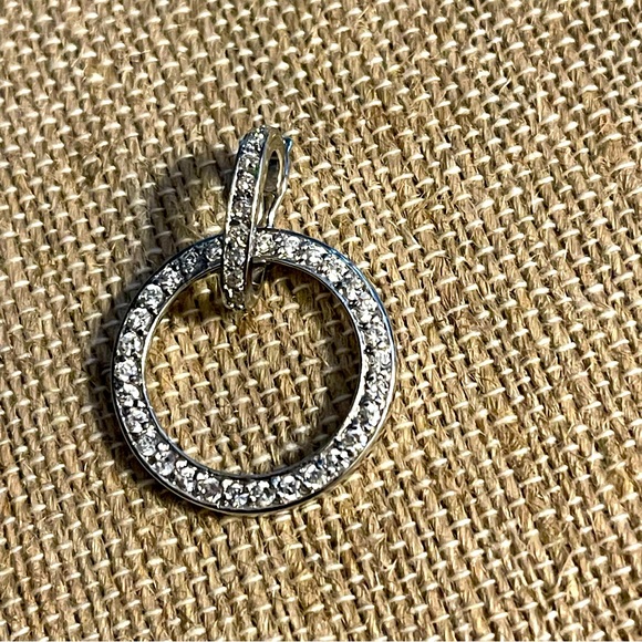 .925 SS Clear Gemstone Eternity Pendant PPF past Present Future - Picture 2 of 5